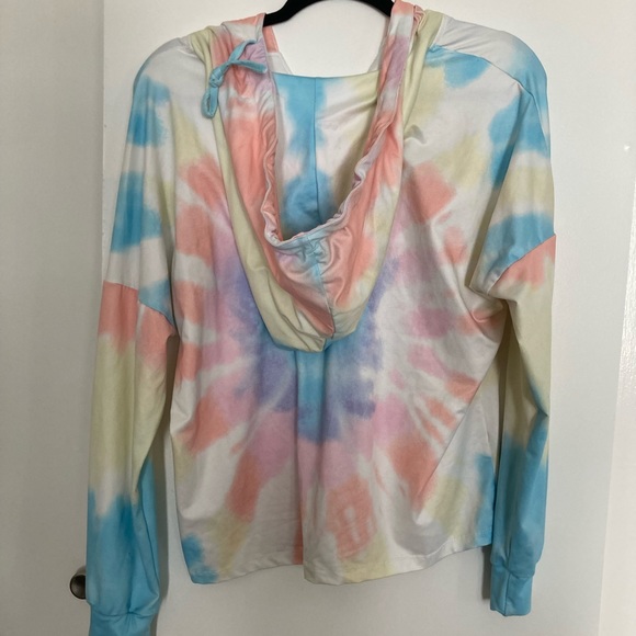 Oversized Groovy Tie-Dye Festival Hooded Sweater - Picture 2 of 4